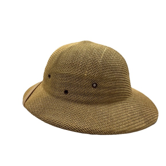 Vintage Sun-Fari By Wesco Safari Pith Explorer Hat Adjustable Beige Made In USA - Picture 5 of 9